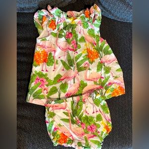 Janie and Jack Matching Flamingo Set